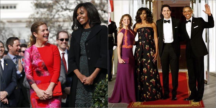 Soția prim-ministrului canadian a purtat ținutele unui designer român la întâlnirea cu familia Obama