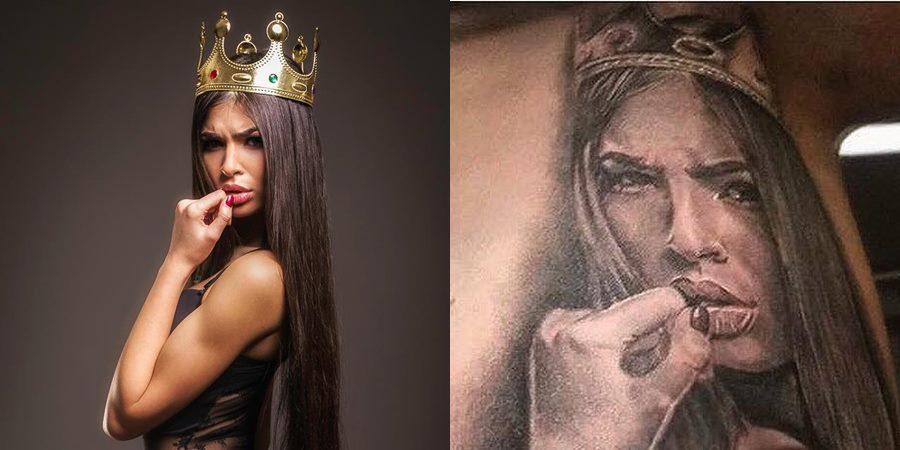 Un italian și-a tatuat chipul Anastasiei Iacub – Miss Moldova 2015