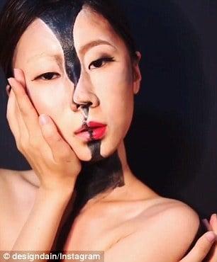 Художница создает невероятные оптические иллюзии прямо на лицах
