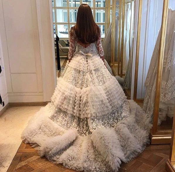 Свадебное платье Ксении Дели изготовил ливанский дизайнер