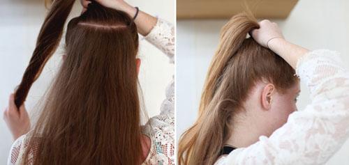 O metodă ingenioasă de a prinde părul în coadă înaltă și lungă