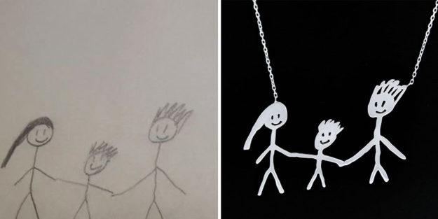 Мамы превращают детские рисунки в необычные украшения