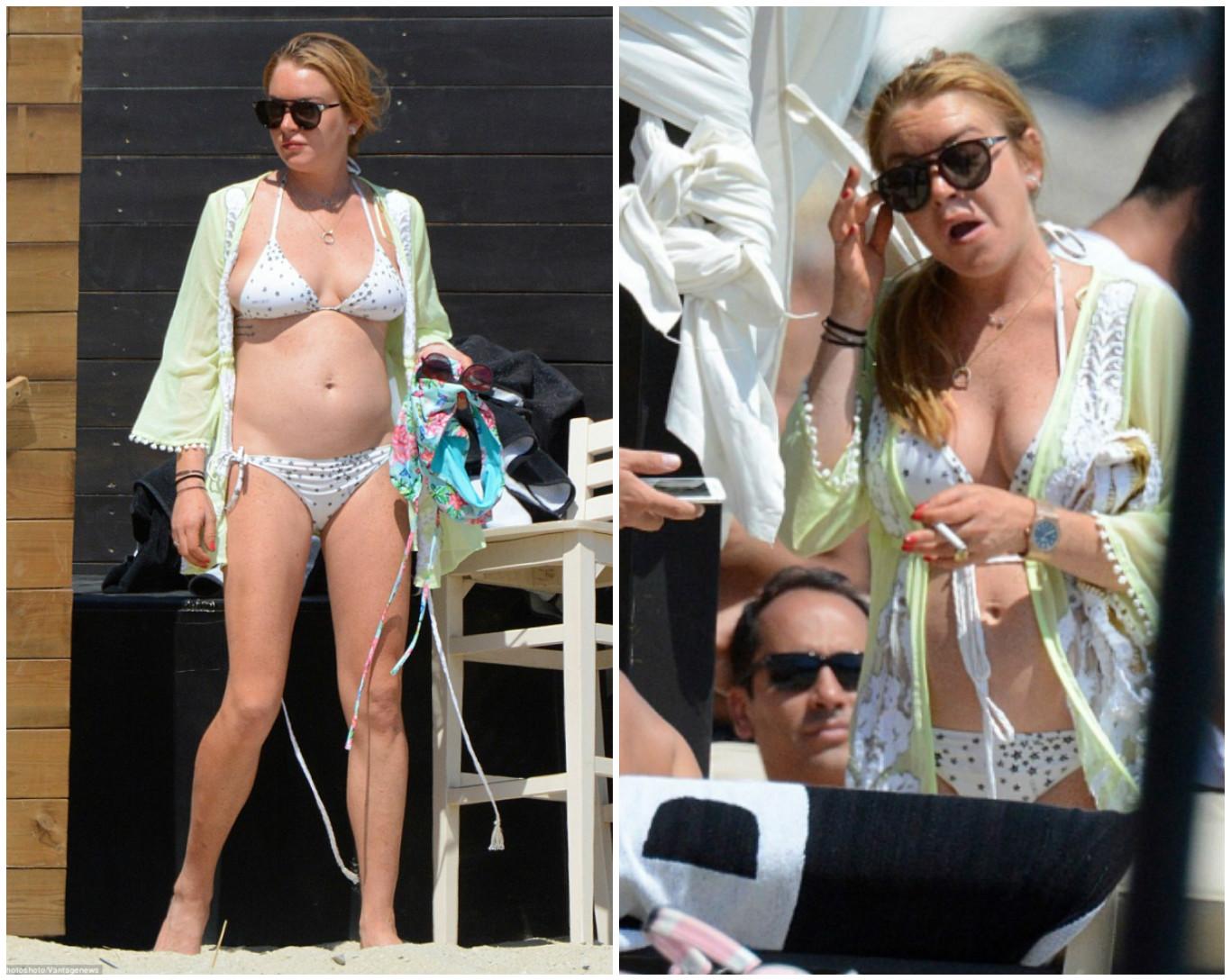 Lindsay Lohan, insarcinata cu copilul iubitului bataus? Ultima aparitie la plaja a trezit mari suspiciuni