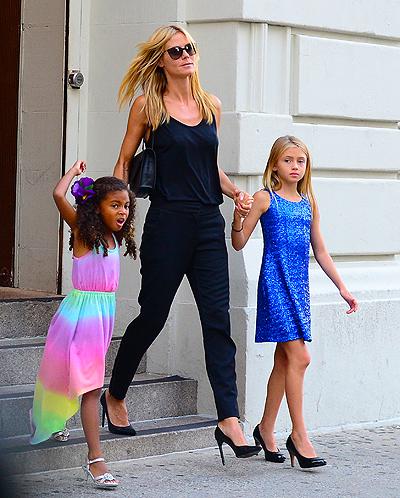 Fiica lui Heidi Klum, in pantofi stiletto la doar 10 ani