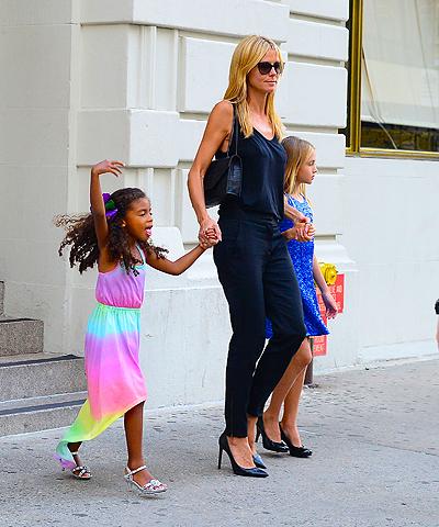 Fiica lui Heidi Klum, in pantofi stiletto la doar 10 ani