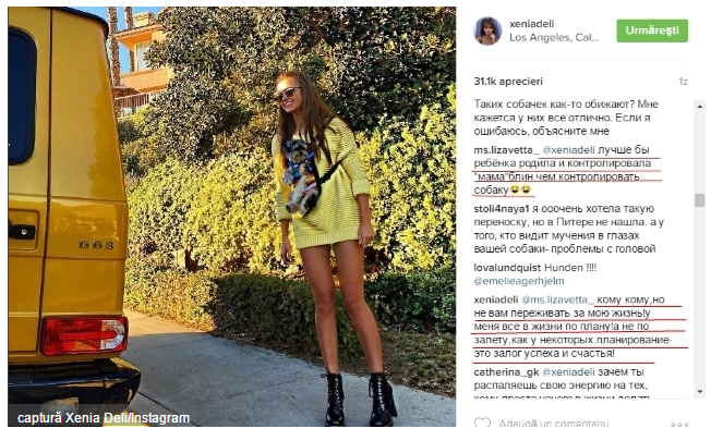 Xenia Deli, criticată dur de fanii săi! Ce fotografie a stârnit un val de comentarii pe Instagram