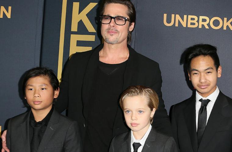 Brad Pitt va sta doar 4 ore cu copiii săi