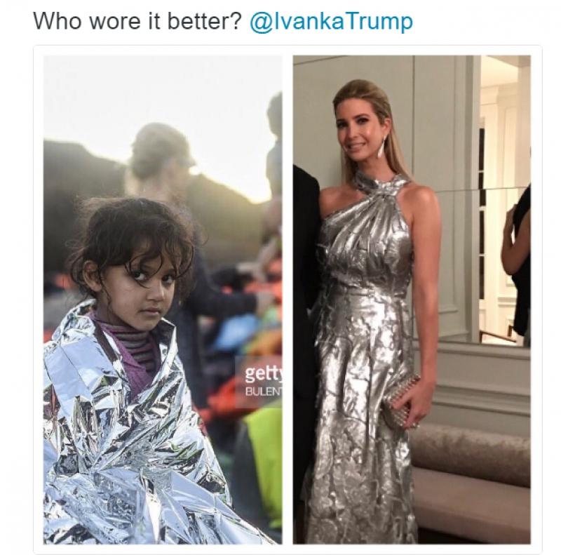 Ivanka Trump, criticată pentru rochia ei metalizată. Cu ce au comparat-o internauții