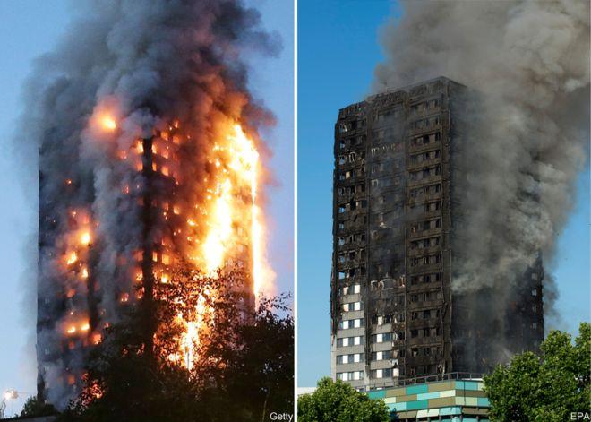 Incendiu în Londra. Un copil aruncat de la etajul 10 a fost prins de un bărbat