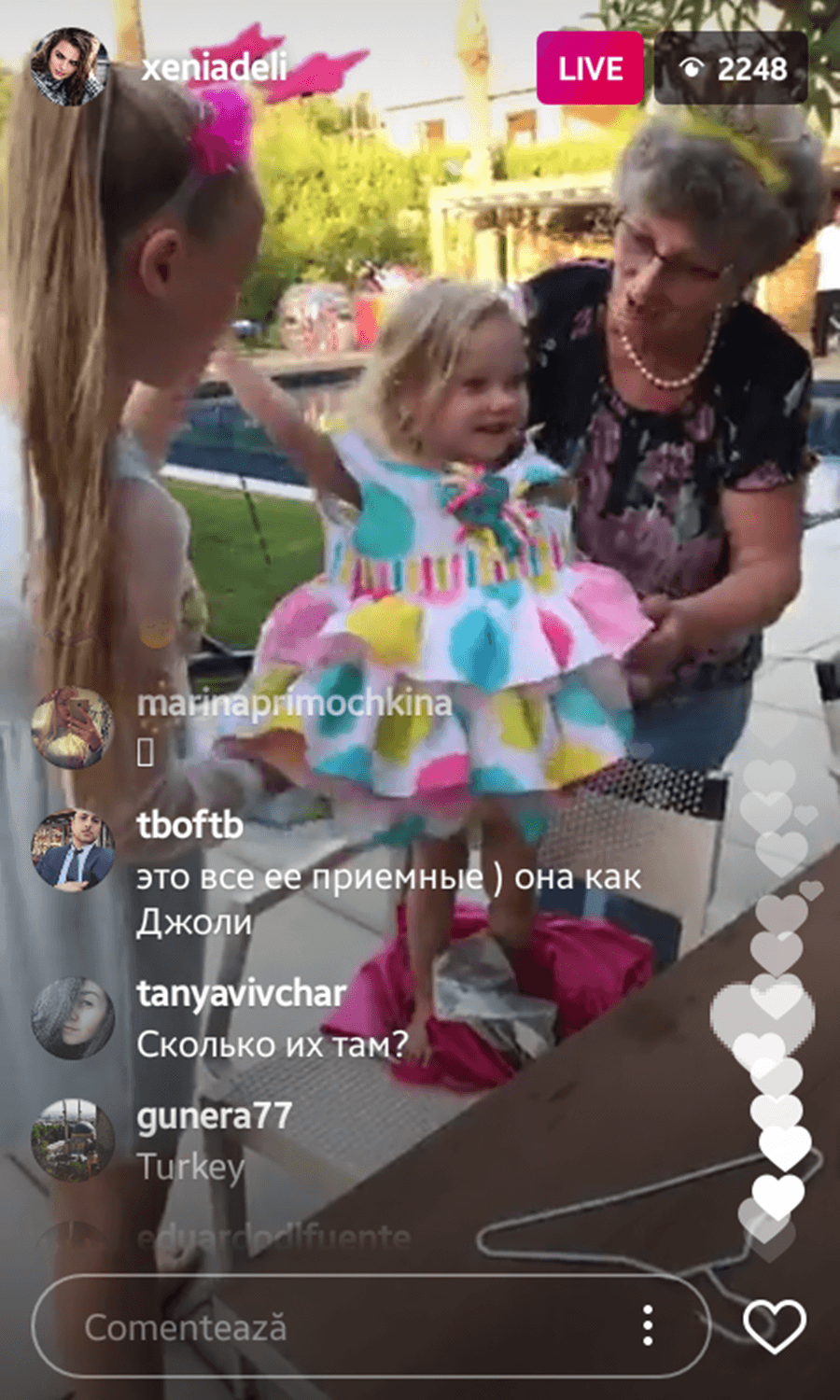 Vezi ce petrecere pompoasă a organizat Xenia Deli pentru micuții din „Секретный миллионер”