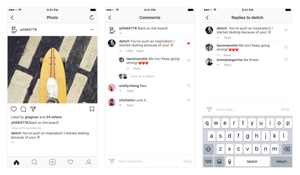 Instagram introduce opţiunea de discuţii separate în comentarii