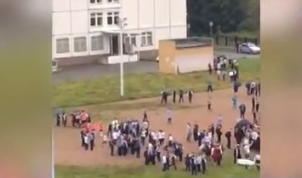 Опубликовано видео первых минут после стрельбы в подмосковной школе