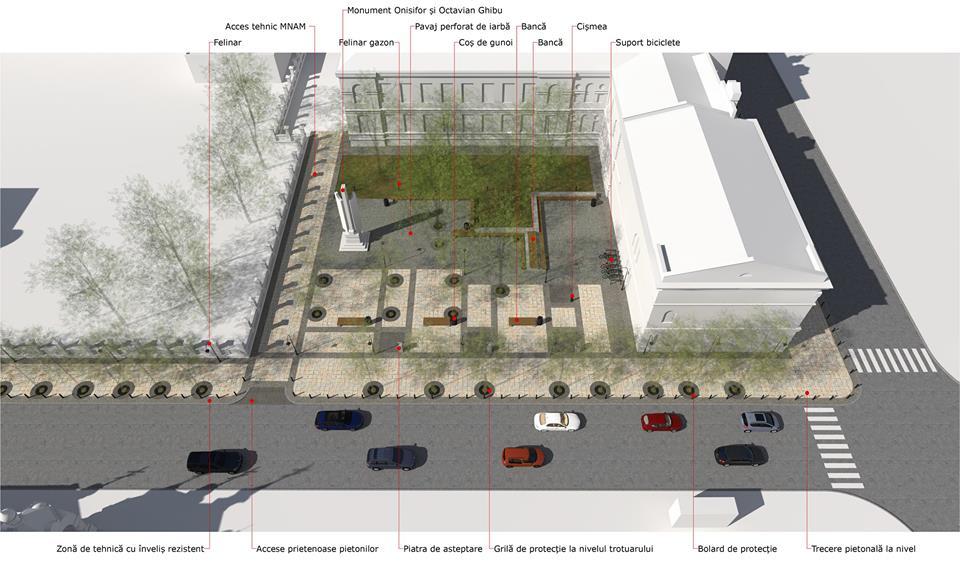 Proiect urban. Cum ar putea arăta scuarul Ghibu din Chișinău după renovare