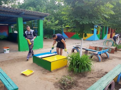 Игровые площадки в детсаду на Рышкановке обновлены