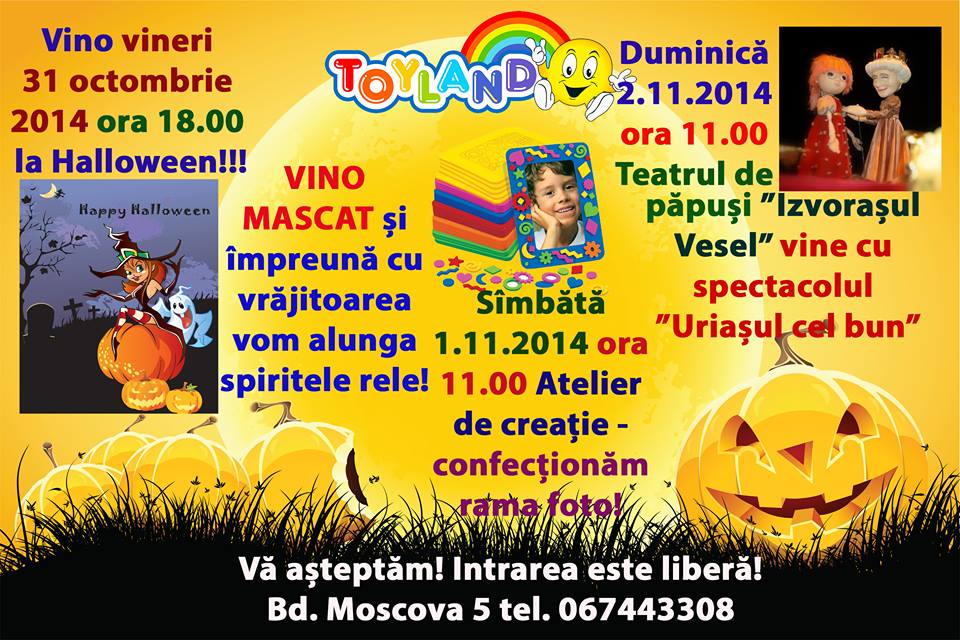 Unde în Chișinău se poate sărbători Halloween împreună cu copiii? Lista locațiilor pentru 2014!