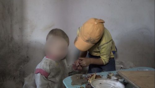 Doi copii din satul Milești sunt bătuți de bunica, trăiesc în foamete și sărăcie