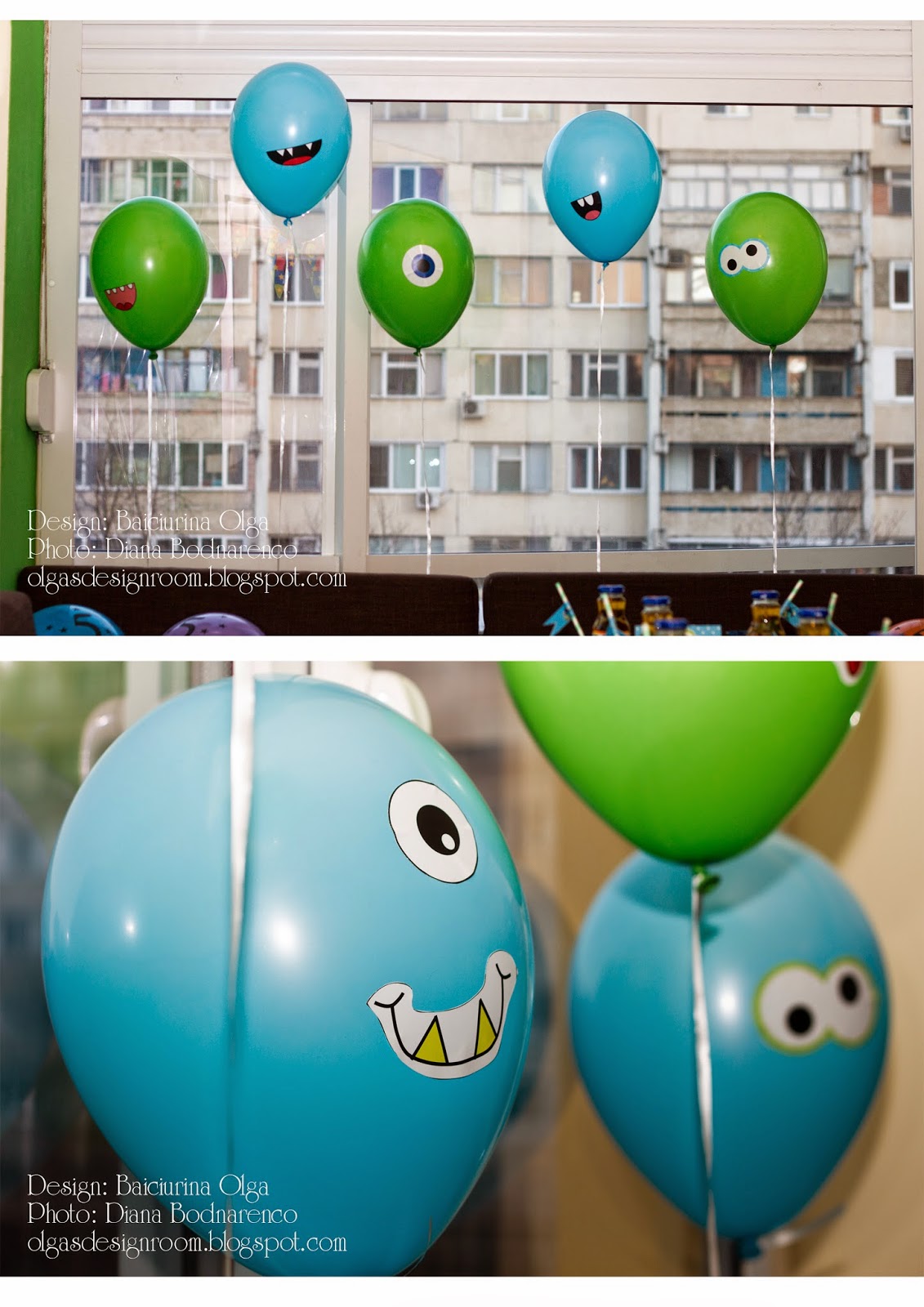 Ziua de naștere pentru copii în stilul ”Corporația Monștrilor” de la Olga Baiciurina
