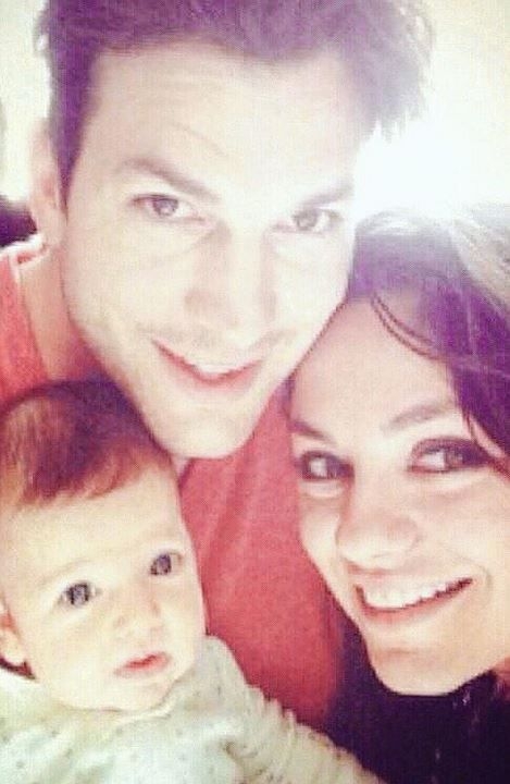 Primele imagini cu fetita cuplului Ashton Kutcher - Mila Kunis!