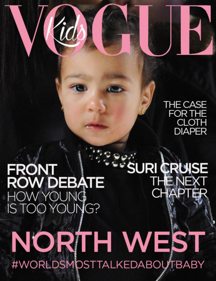 Вы серьезно? 2-летняя Норт Уэст на обложке Vogue