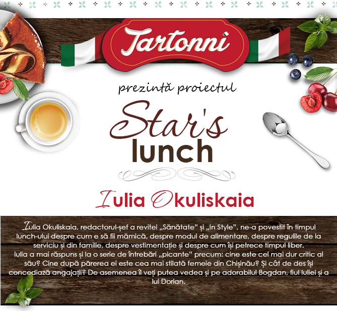 Star's lunch: Iulia Okuliskaia