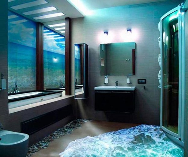 Новый тренд в ванных комнатах! Оригинальные 3D-рисунки любую квартиру сделают уникальной