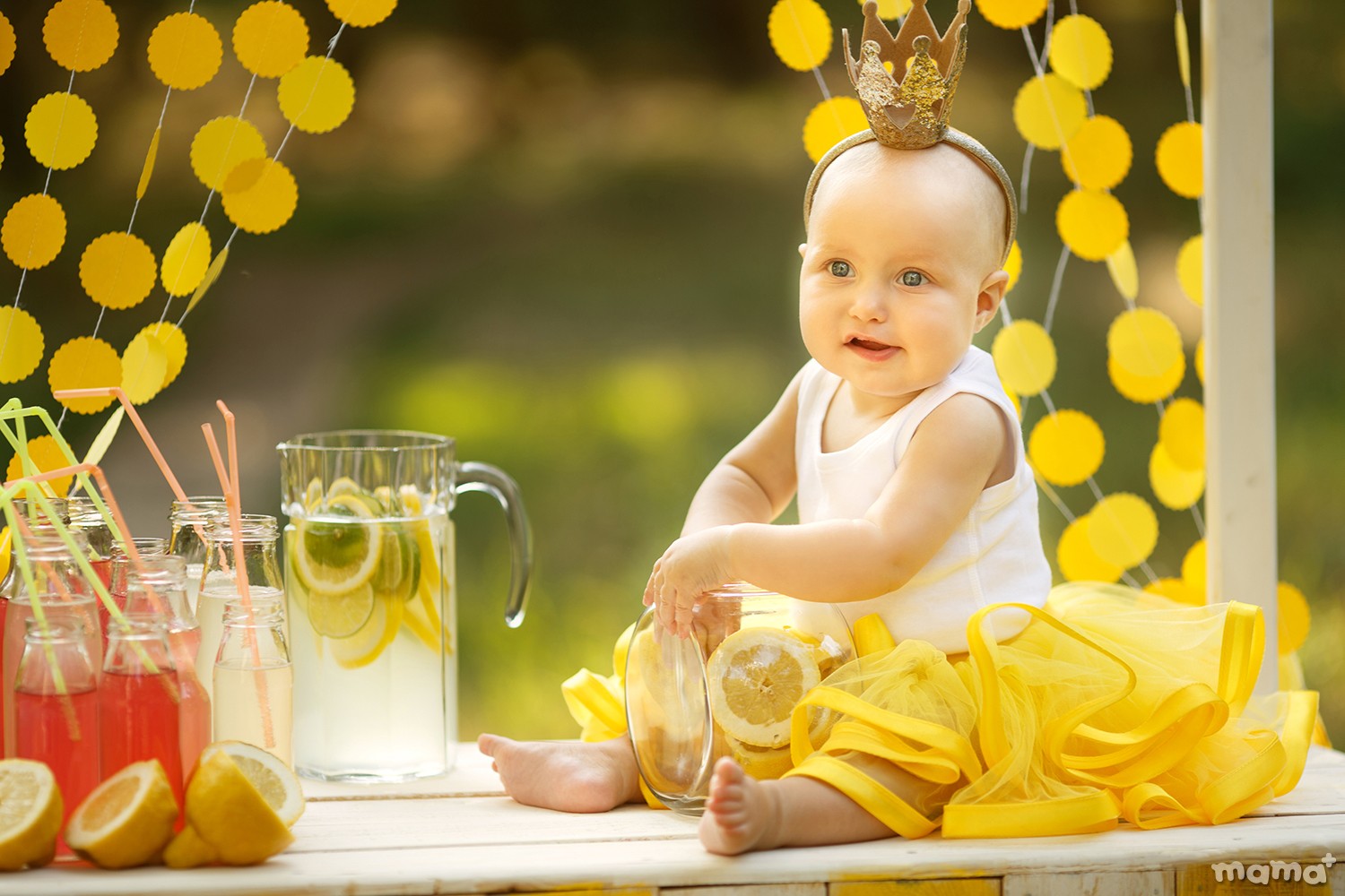 Детская фотосессия с лимонами