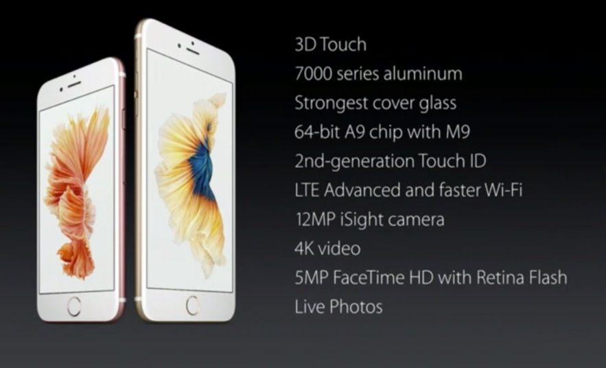 Apple представила iPhone 6S и 6S Plus