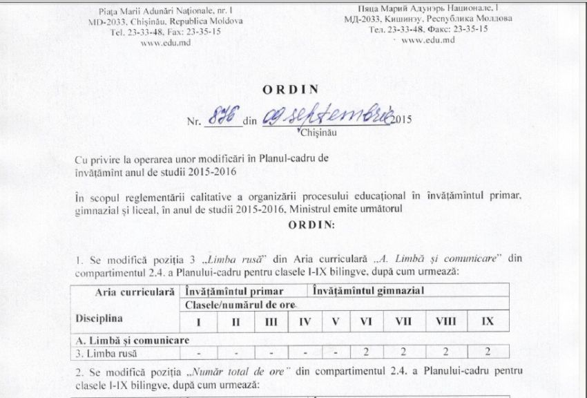 Отсечение языка: указом Корины Фусу в ряде молдавских лицеев не будут преподавать русский