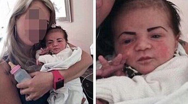 Мама, которая нарисовала младенцу брови, возмутила Интернет