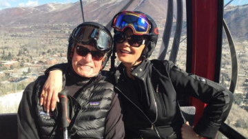 Кэтрин Зета-Джонс и Майкл Дуглас катаются на лыжах в Аспене