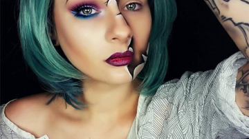 Художница создает удивительные оптические иллюзии с помощью грима