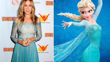 Платье Сары Джессики Паркер сравнили с нарядом Эльзы из «Холодного сердца»