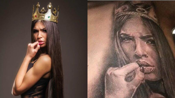 Un italian și-a tatuat chipul Anastasiei Iacub – Miss Moldova 2015