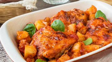 Pui la cuptor cu legume