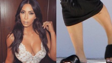 Лето в городе: Ким Кардашьян высмеяли за меховые шлепанцы