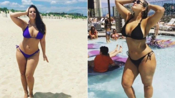 «Люблю свои складки»: модель Эшли Грэм показала фигуру в бикини без ретуши