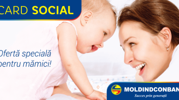 NOU! Acum cardul de credit de la Moldindconbank  poate fi obţinut şi în baza indemnizației pentru copil!