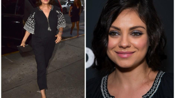 Мила Кунис впервые вышла в свет во время второй беременности