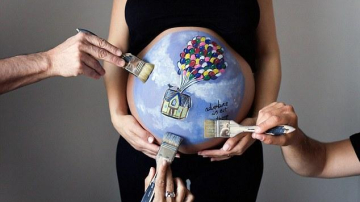 Невероятные картины на животах беременных женщин