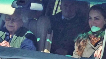 Королева Елизавета прокатила невестку, охранника и водителя на внедорожнике