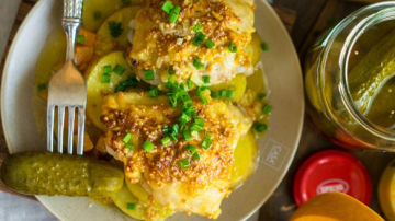 Pui în marinadă rapidă cu garnitură delicioasă de dovleac