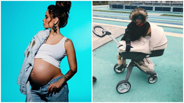 Айза Анохина снялась в первой студийной фотосессии с новорожденным сыном