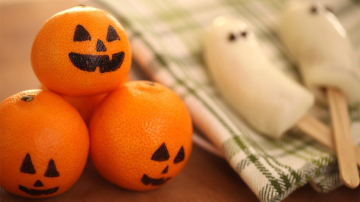 Idei de decorare a mesei de Halloween cu banane şi portocale