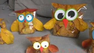 O bufniță din frunze – o idee fermecătoare de toamnă!