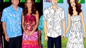 Принц Уильям и Кейт Миддлтон стали героями детской раскраски