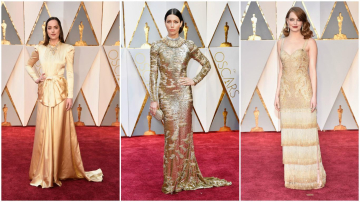 Auriul – vedeta serii! Admiră ținutele afișate de celebrități pe Red Carpet-ul Galei Oscar 2017