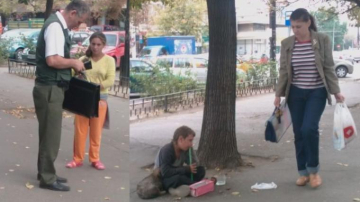 În centrul Chișinăului au fost reținuți circa 20 de cerșetori minori