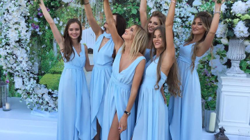 Mireasa în roz, iar domnișoarele de onoare – în azuriu! Poze de la nunta Margaritei Dodon