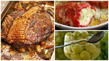 O cină copioasă cu bani puțini. Mușchi de porc cu legume la cuptor și ardei umplutuți cu brânză