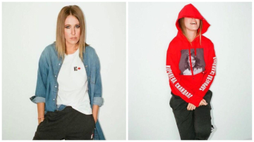 Ksenia Sobchak lansează o colecție de haine cu slogane proprii